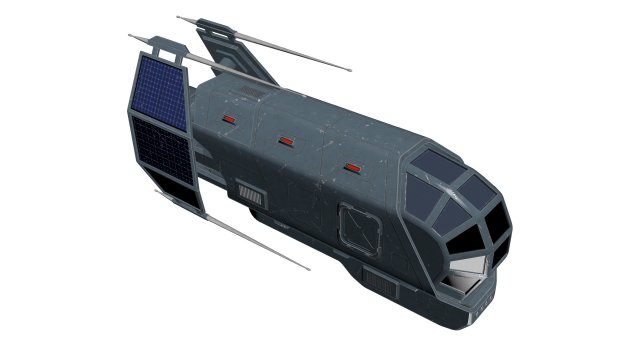 spaceship patriot type 2 blue 3D 模型 .c4d .max .obj .3ds .fbx .stl .blend 