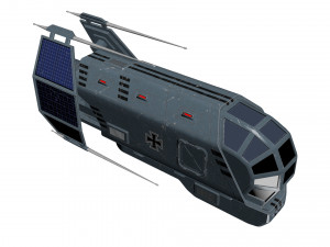 spaceship patriot type 2 blue 3D 模型