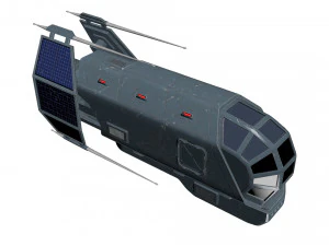 spaceship patriot type 2 blue 3D Model