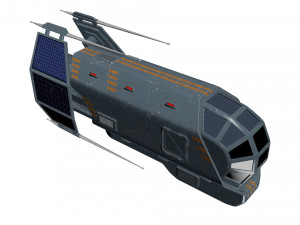 spaceship patriot type 2 blue 3D 模型