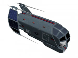 spaceship patriot type 2 blue 3D Model