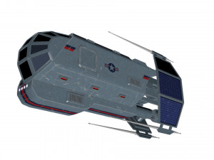 spaceship patriot type 2 blue 3D 模型