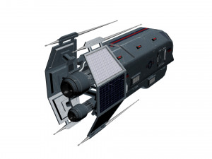 spaceship patriot type 2 blue 3D 模型
