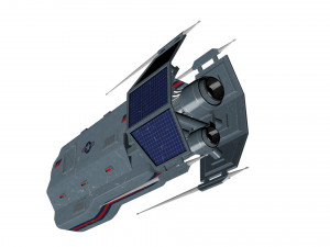 spaceship patriot type 2 blue 3D 模型