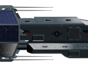spaceship patriot type 2 blue 3D 模型