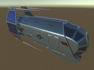 spaceship patriot type 2 blue 3D 模型
