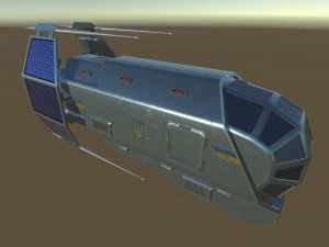 spaceship patriot type 2 blue 3D Model