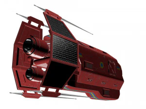 spaceship patriot type 2 red 3D Model
