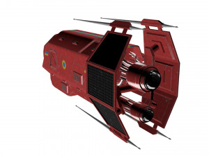 spaceship patriot type 2 red Modello 3D