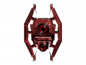 spaceship patriot type 2 red Modello 3D