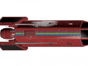 spaceship patriot type 2 red Modello 3D