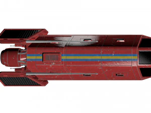 spaceship patriot type 2 red 3D Model
