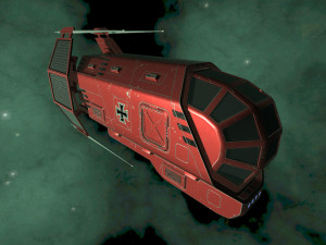 spaceship patriot type 2 red Modello 3D