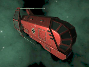 spaceship patriot type 2 red 3D Model