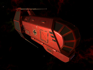 spaceship patriot type 2 red Modello 3D