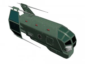 spaceship patriot type 2 green 3D Model