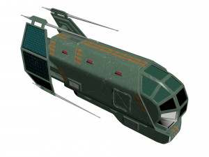 spaceship patriot type 2 green 3D Model