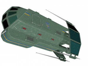 spaceship patriot type 2 green 3D Model