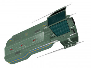 spaceship patriot type 2 green 3D Model