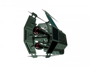 spaceship patriot type 2 green 3D Model