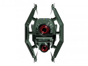 spaceship patriot type 2 green 3D Model