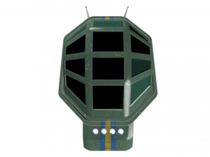 spaceship patriot type 2 green 3D Model