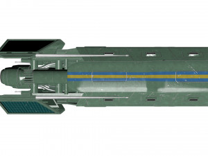 spaceship patriot type 2 green 3D Model