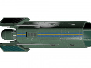 spaceship patriot type 2 green 3D Model