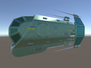 spaceship patriot type 2 green 3D Model