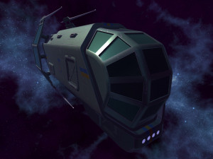 spaceship patriot type 2 green 3D Model