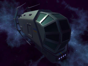 spaceship patriot type 2 green 3D Model