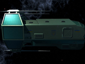 spaceship patriot type 2 green 3D Model