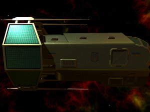 spaceship patriot type 2 green 3D Model