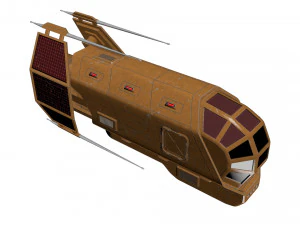 spaceship patriot type 2 orange 3D Model