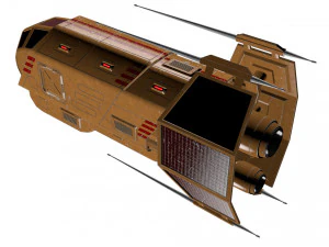 spaceship patriot type 2 orange 3D Model