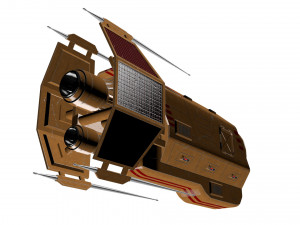 spaceship patriot type 2 orange 3D मॉडल