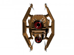 spaceship patriot type 2 orange 3D मॉडल