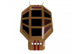 spaceship patriot type 2 orange 3D Model