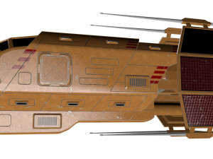 spaceship patriot type 2 orange 3D मॉडल