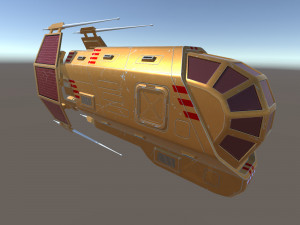 spaceship patriot type 2 orange 3D मॉडल