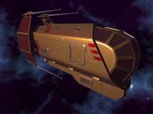 spaceship patriot type 2 orange 3D Model