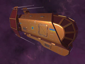 spaceship patriot type 2 orange 3D Model
