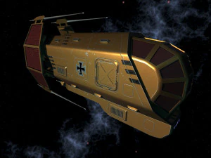 spaceship patriot type 2 orange 3D Model