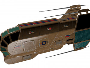 spaceship patriot type 2 brown Modello 3D