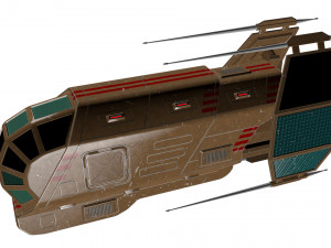 spaceship patriot type 2 brown Modello 3D