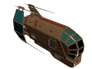 spaceship patriot type 2 brown Modello 3D
