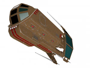 spaceship patriot type 2 brown 3D Model