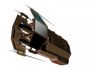 spaceship patriot type 2 brown 3D Model