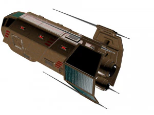 spaceship patriot type 2 brown 3D Model