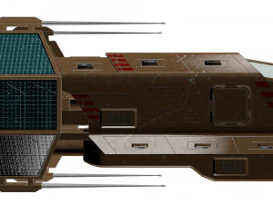 spaceship patriot type 2 brown 3D Model